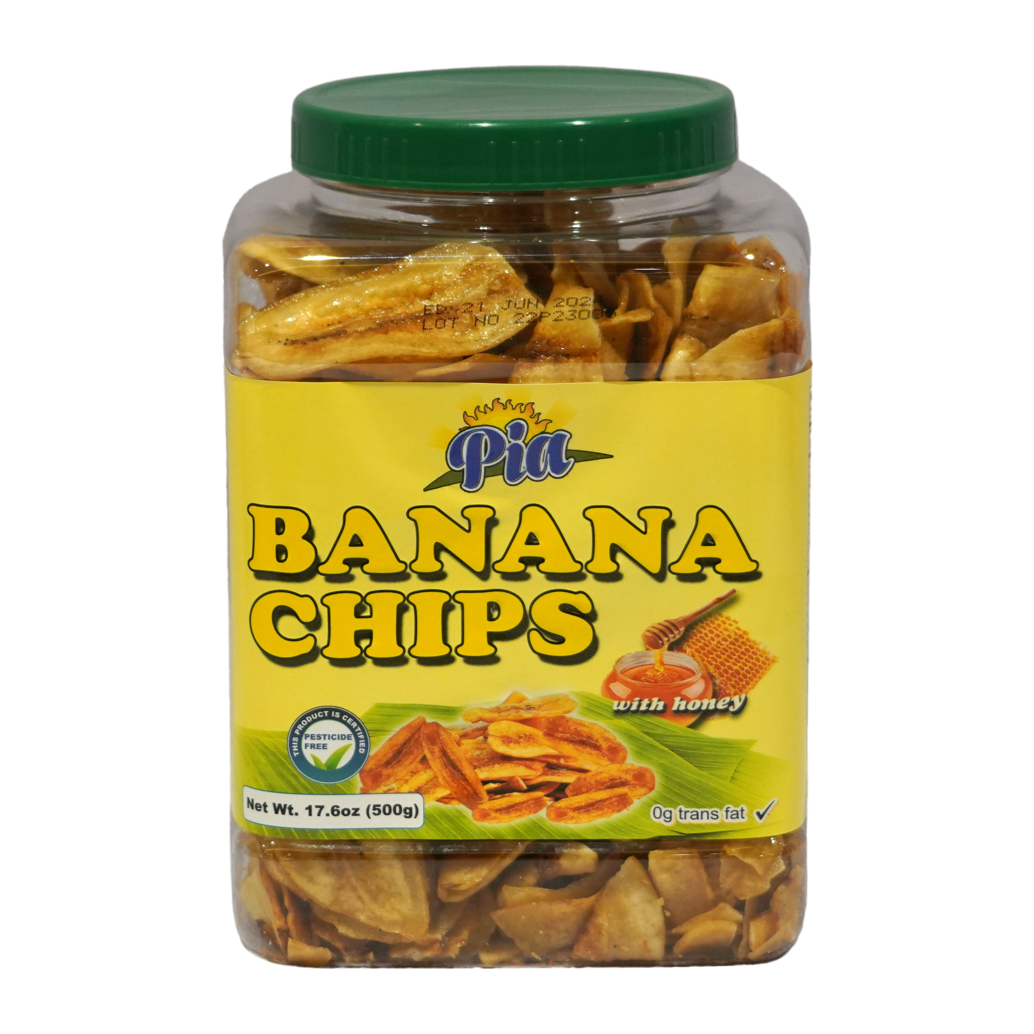 Pia Banana Chips with Honey (500g)